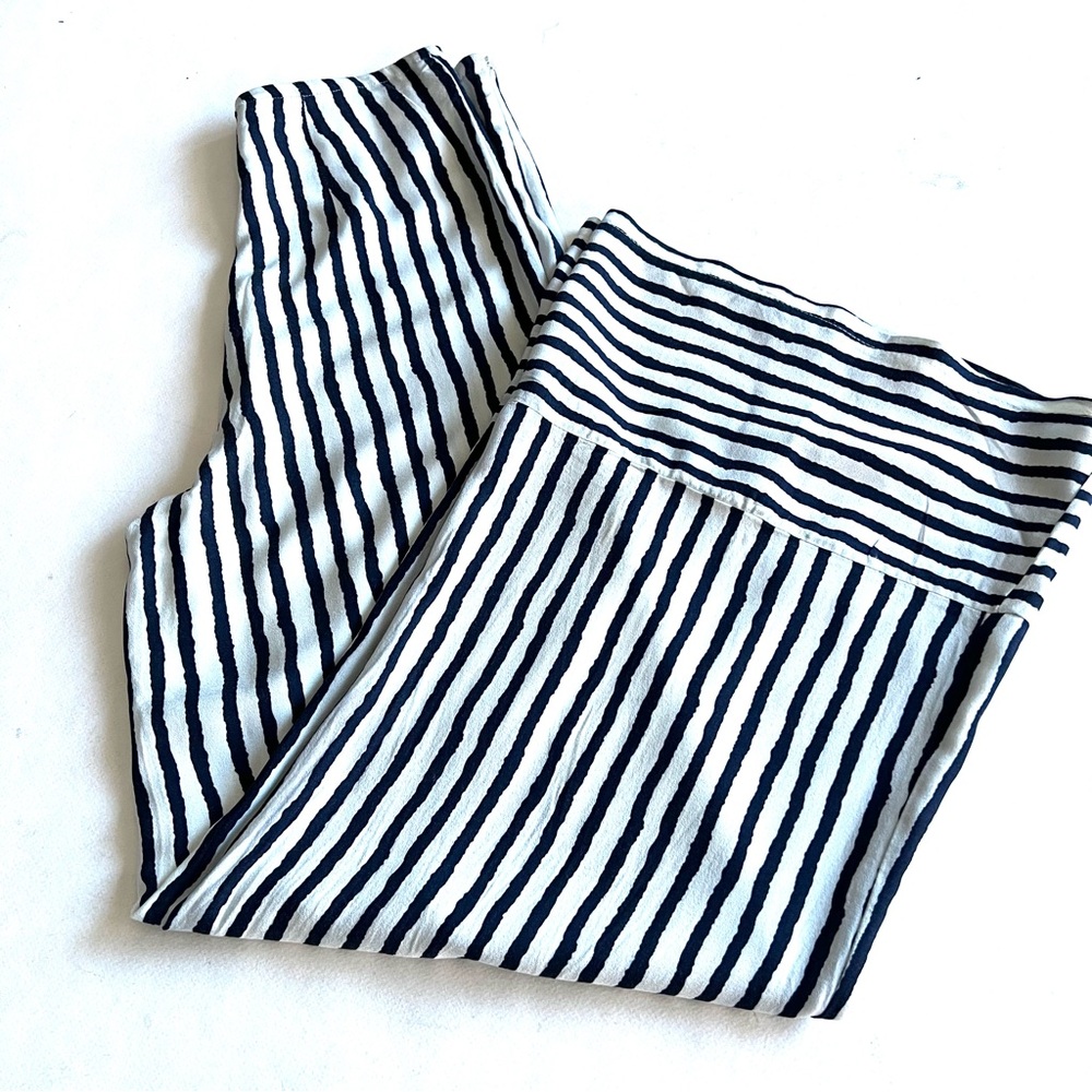 AUDREY Blue & White Striped Pants